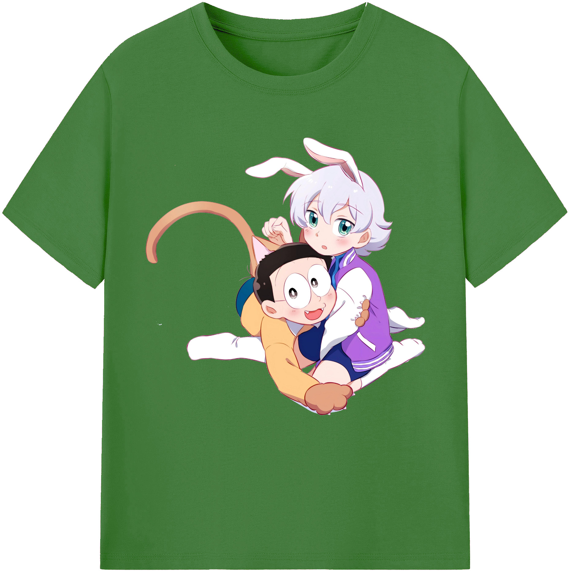 （画像用） ドラえもん 野比 のび太 Doraemon Nobita Nobi レディースカジュアルプリントTシャツ（綿100％）